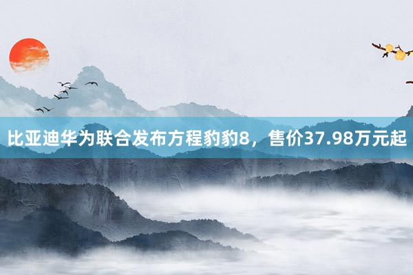 比亚迪华为联合发布方程豹豹8，售价37.98万元起