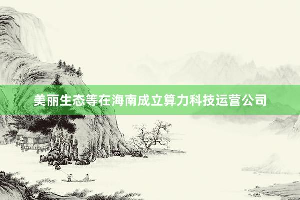 美丽生态等在海南成立算力科技运营公司