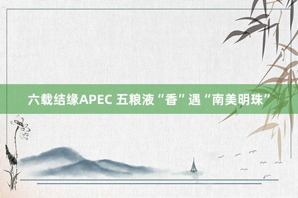 六载结缘APEC 五粮液“香”遇“南美明珠”