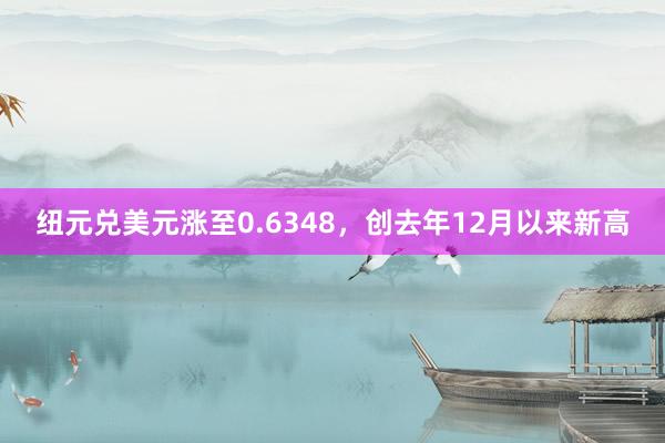 纽元兑美元涨至0.6348，创去年12月以来新高