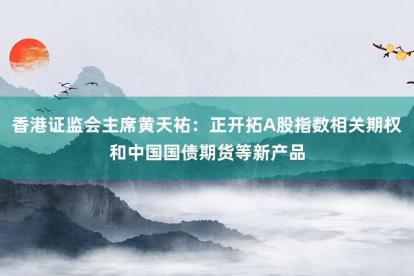 香港证监会主席黄天祐：正开拓A股指数相关期权和中国国债期货等新产品