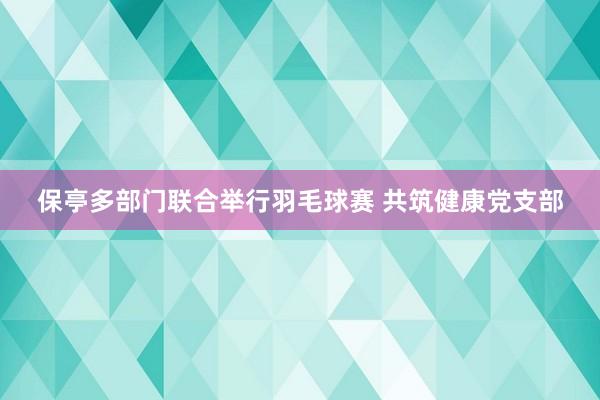 保亭多部门联合举行羽毛球赛 共筑健康党支部