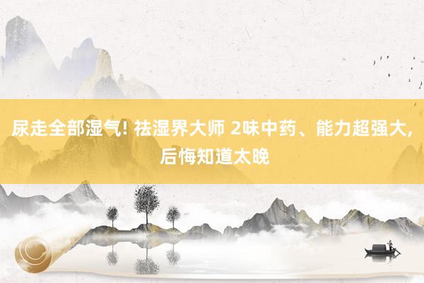 尿走全部湿气! 祛湿界大师 2味中药、能力超强大, 后悔知道太晚