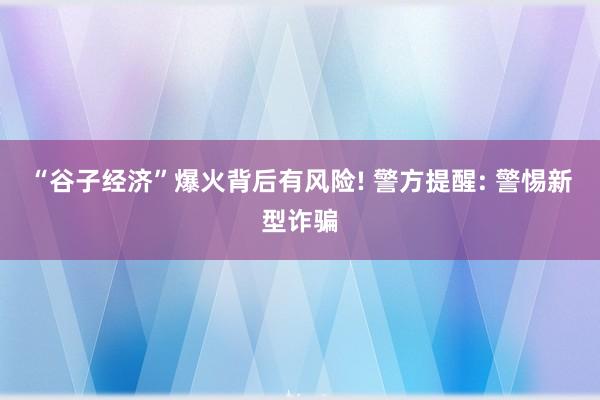 “谷子经济”爆火背后有风险! 警方提醒: 警惕新型诈骗