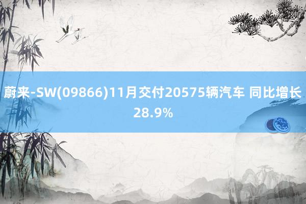 蔚来-SW(09866)11月交付20575辆汽车 同比增长28.9%