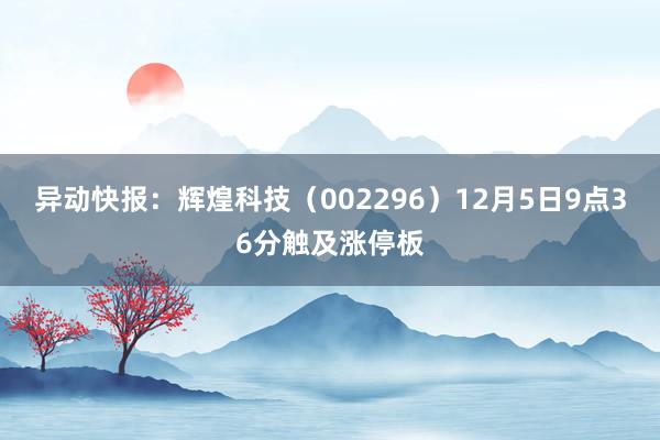 异动快报：辉煌科技（002296）12月5日9点36分触及涨停板