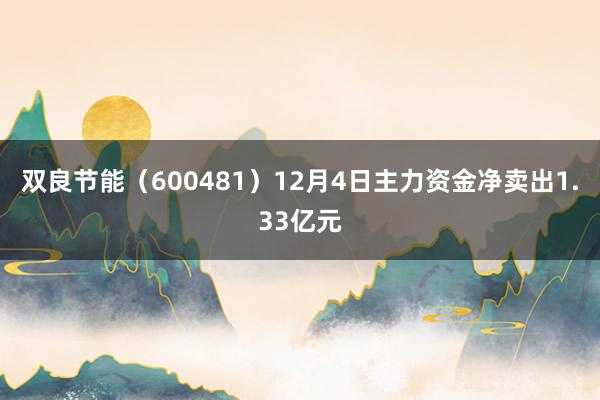 双良节能（600481）12月4日主力资金净卖出1.33亿元