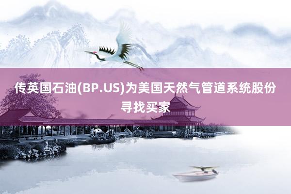 传英国石油(BP.US)为美国天然气管道系统股份寻找买家